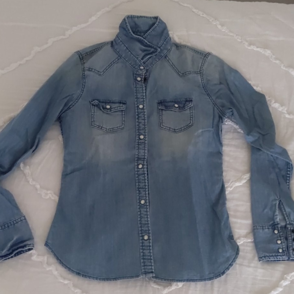 Denim American Eagle Blouse
